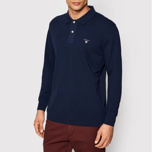 Polo Longsleeve Shirt GANT Navy Blue